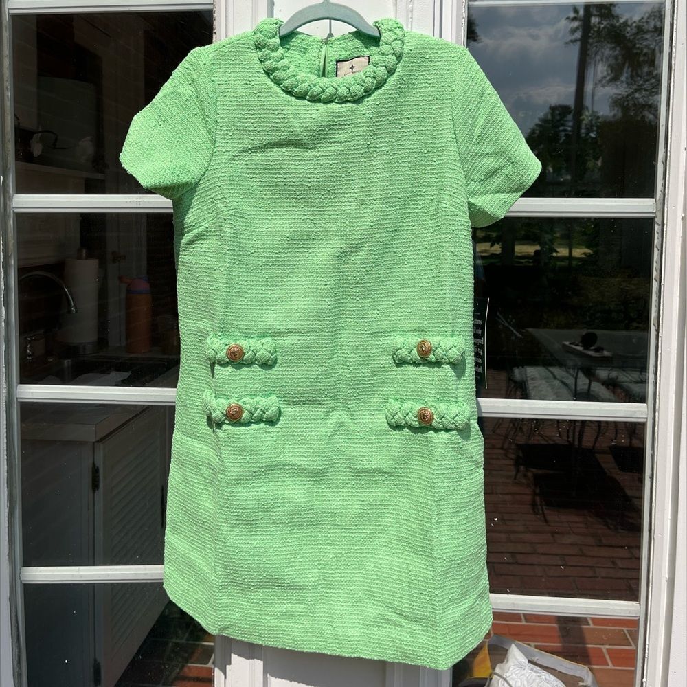 Tuckernuck Palm Beach Green Jackie Tweed Dress NWT - Picture 9 of 12